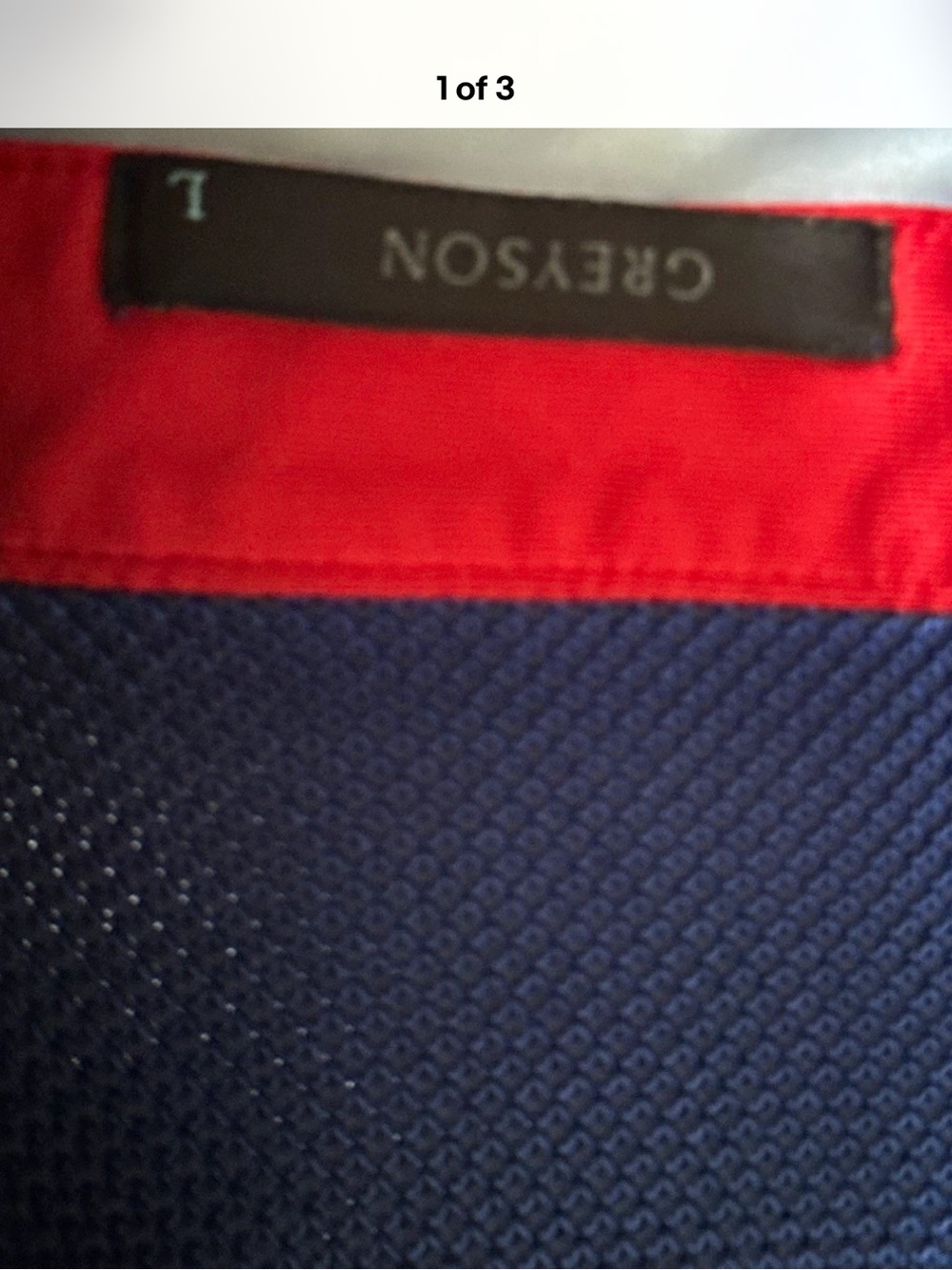 Greyson Navy Athletic Shorts with Red Trim